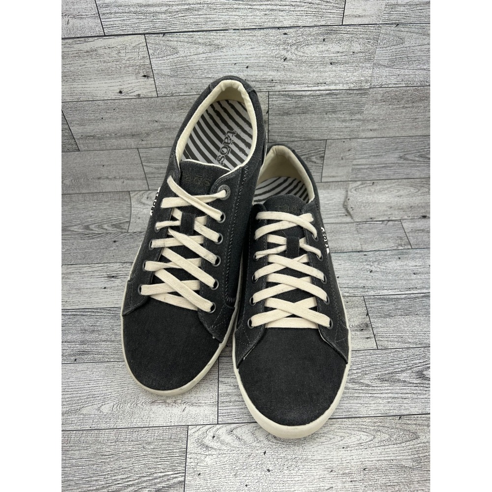 Taos Star Charcoal Gray Canvas Sneakers Women Sz 9.5W STA-12844 Low Top Lace Up